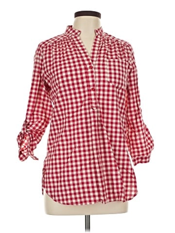Fun2Fun 3/4 Sleeve Button-Down Shirt (view 1)