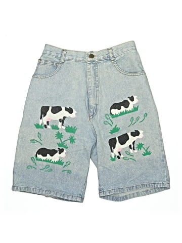 Vintage Blue Denim Shorts (view 1)
