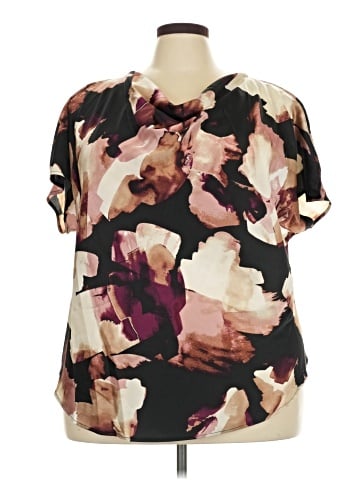 Anne Klein Short Sleeve Blouse (view 1)