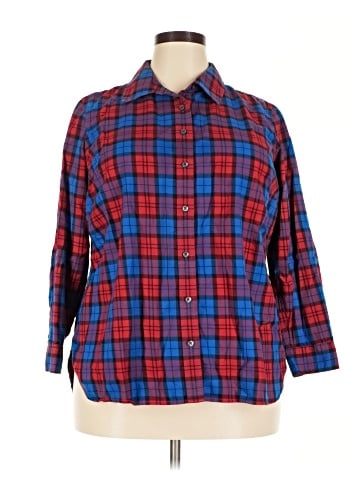 Talbots 3/4 Sleeve Button-Down Shirt (view 1)