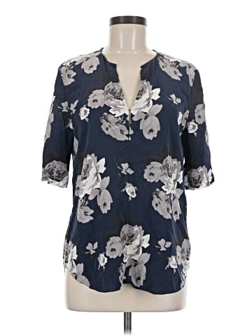 Theory Short Sleeve Silk Top (view 1)