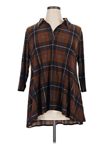 Attitudes by Renee 3/4 Sleeve Blouse (view 1)