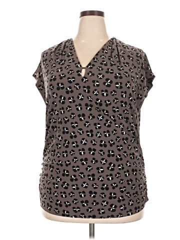 Anne Klein Short Sleeve Blouse (view 1)