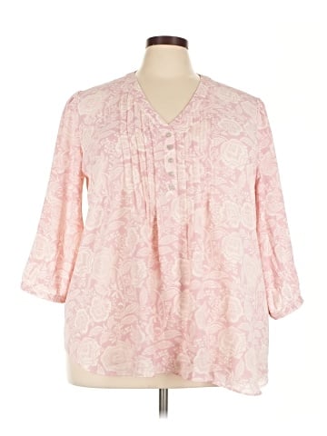 Rose + Olive 3/4 Sleeve Blouse (view 1)