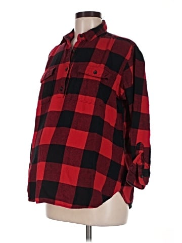 Old Navy - Maternity Long Sleeve Button-Down Shirt (view 1)