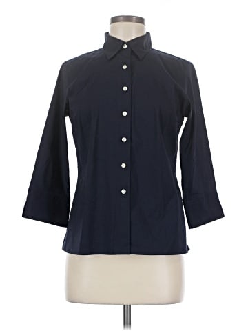 Lands' End 3/4 Sleeve Button-Down Shirt (view 1)