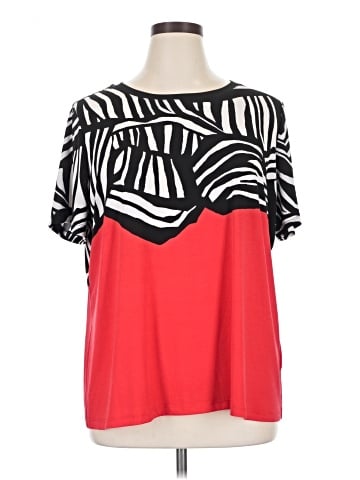 Susan Graver Short Sleeve Blouse (view 1)