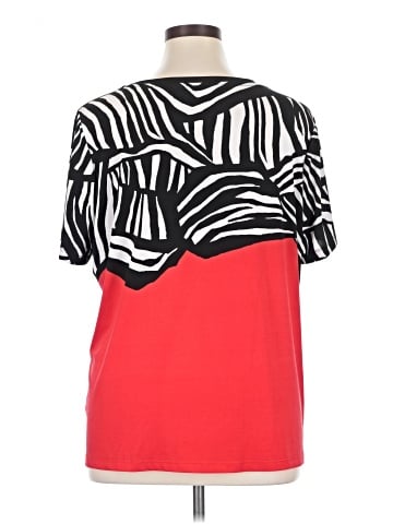 Susan Graver Short Sleeve Blouse (view 2)