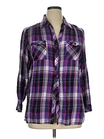 Avenue 3/4 Sleeve Button-Down Shirt (view 1)