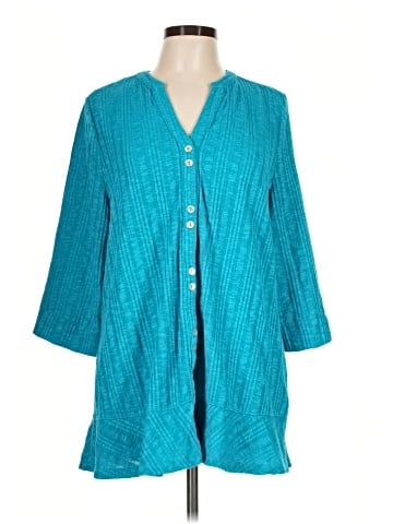 Soft Surroundings 3/4 Sleeve Button-Down Shirt (view 1)