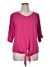 Assorted Brands Pink 3/4 Sleeve Top Size XL - photo 1