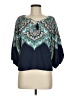 Ruby Rd. 100% Rayon Blue 3/4 Sleeve Blouse Size M (petite) - photo 1
