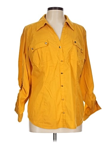 Style&Co 3/4 Sleeve Button-Down Shirt (view 1)