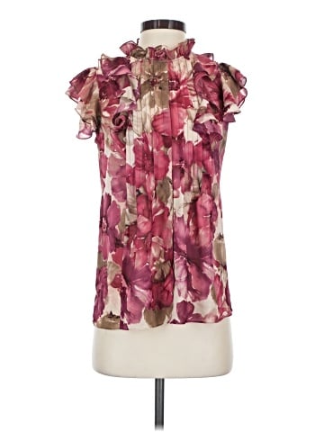 AK Anne Klein Short Sleeve Blouse (view 1)