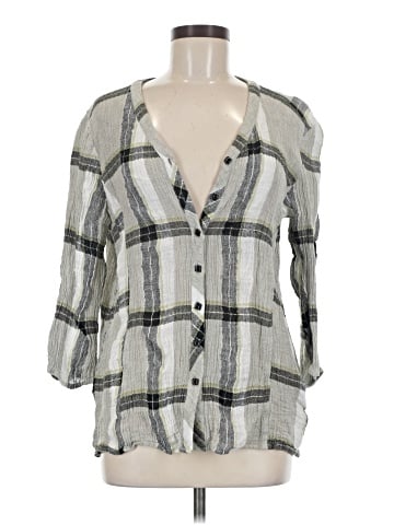 Habitat 3/4 Sleeve Button-Down Shirt (view 1)