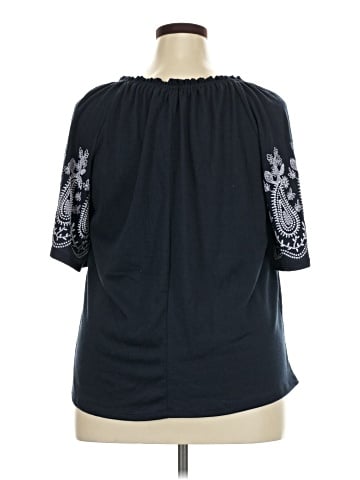 Indigo Rose 3/4 Sleeve Blouse (view 2)