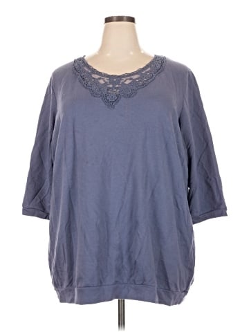 Woman Within 3/4 Sleeve Top (view 1)