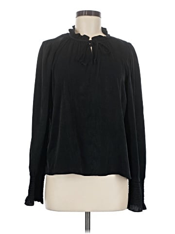 Aqua Long Sleeve Blouse (view 1)