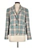 Talbots Plaid Gray Blue Blazer Size 10 - photo 1
