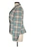 Talbots Plaid Gray Blue Blazer Size 10 - photo 5