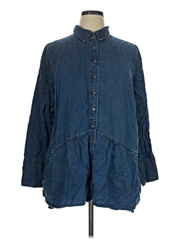 Soft Surroundings 3/4 Sleeve Button-Down Shirt (view 1)