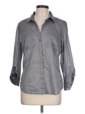 Ann Taylor Factory 3/4 Sleeve Button-Down Shirt (view 1)