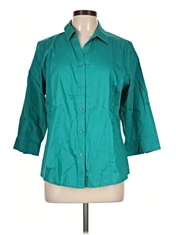 Chico's 3/4 Sleeve Button-Down Shirt (view 1)