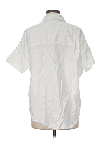 Madewell White Cotton Courier Shirt (view 2)