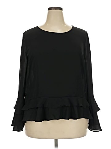 a.n.a. A New Approach Long Sleeve Blouse (view 1)