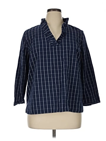Crown & Ivy 3/4 Sleeve Button-Down Shirt (view 1)