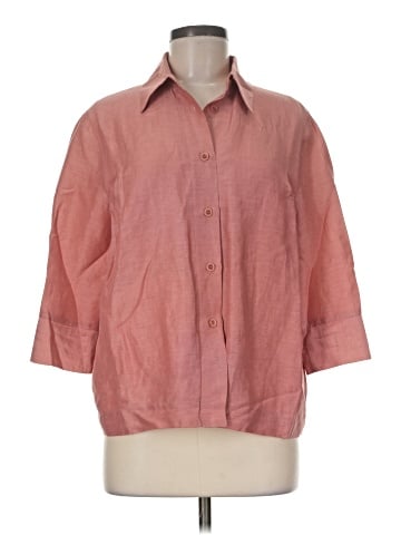 Ann Freedberg 3/4 Sleeve Button-Down Shirt (view 1)