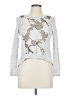 Paper Crane Floral Silver Pullover Sweater Size L - photo 1