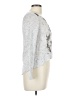 Paper Crane Floral Silver Pullover Sweater Size L - photo 4