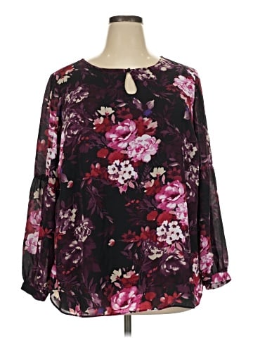 Roz & Ali Long Sleeve Blouse (view 1)