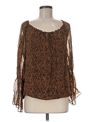Spenser Jeremy Long Sleeve Silk Top (view 1)