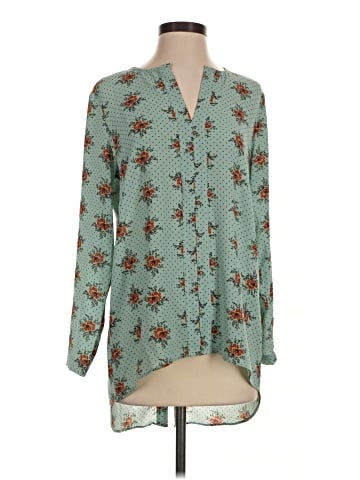 Rose + Olive Long Sleeve Blouse (view 1)