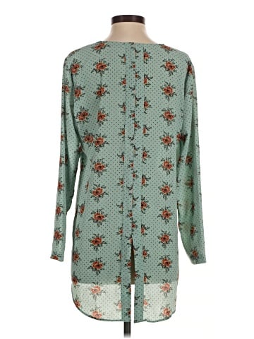 Rose + Olive Long Sleeve Blouse (view 2)