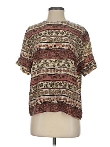 Anna and Frank Short Sleeve Silk Top (view 1)