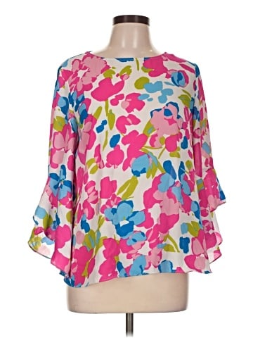 Black Label by Evan Picone 3/4 Sleeve Blouse (view 1)