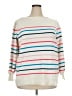 Lane Bryant Stripes White Pullover Sweater Size 22 - 24 Plus - photo 1