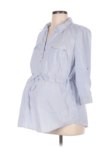 Motherhood 3/4 Sleeve Button-Down Shirt (view 1)