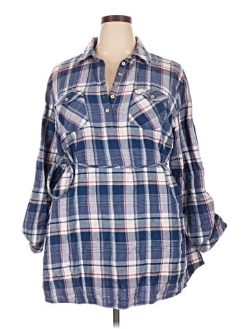 Bit & Bridle 3/4 Sleeve Button-Down Shirt (view 1)