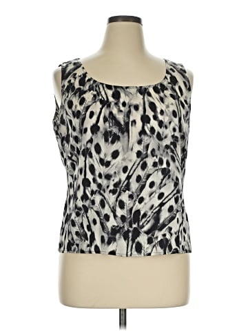 St. John Sleeveless Silk Top (view 1)