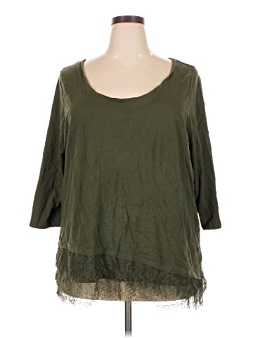 Lane Bryant 3/4 Sleeve T-Shirt (view 1)