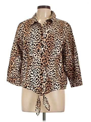 Chico's 3/4 Sleeve Button-Down Shirt (view 1)
