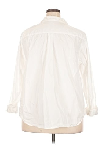 Ellos 3/4 Sleeve Button-Down Shirt (view 2)