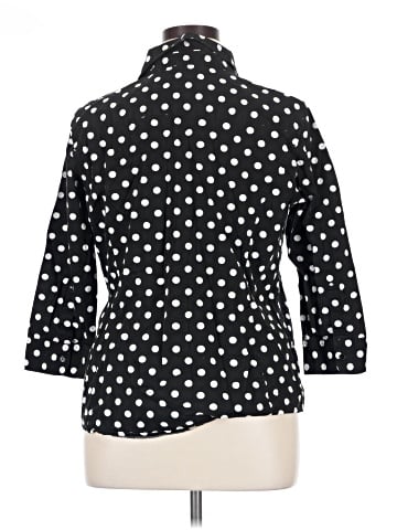 Jones New York Signature 3/4 Sleeve Button-Down Shirt (view 2)