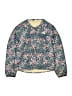 The North Face 100% Polyester Floral Teal Jacket Size 7 - 8 - photo 1