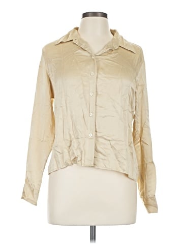 The Limited Long Sleeve Silk Top (view 1)
