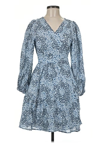 Madewell Crinkle Wrap Mini Dress in Quilted Floral (view 1)